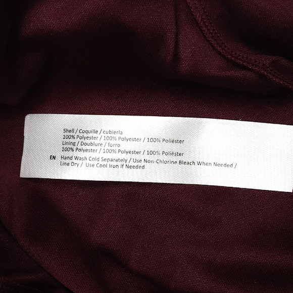 NWT B.O.G. Band of the Free Lila Front Tie String Midi Dress Sz. XS [2] Merlot - Picture 5 of 9